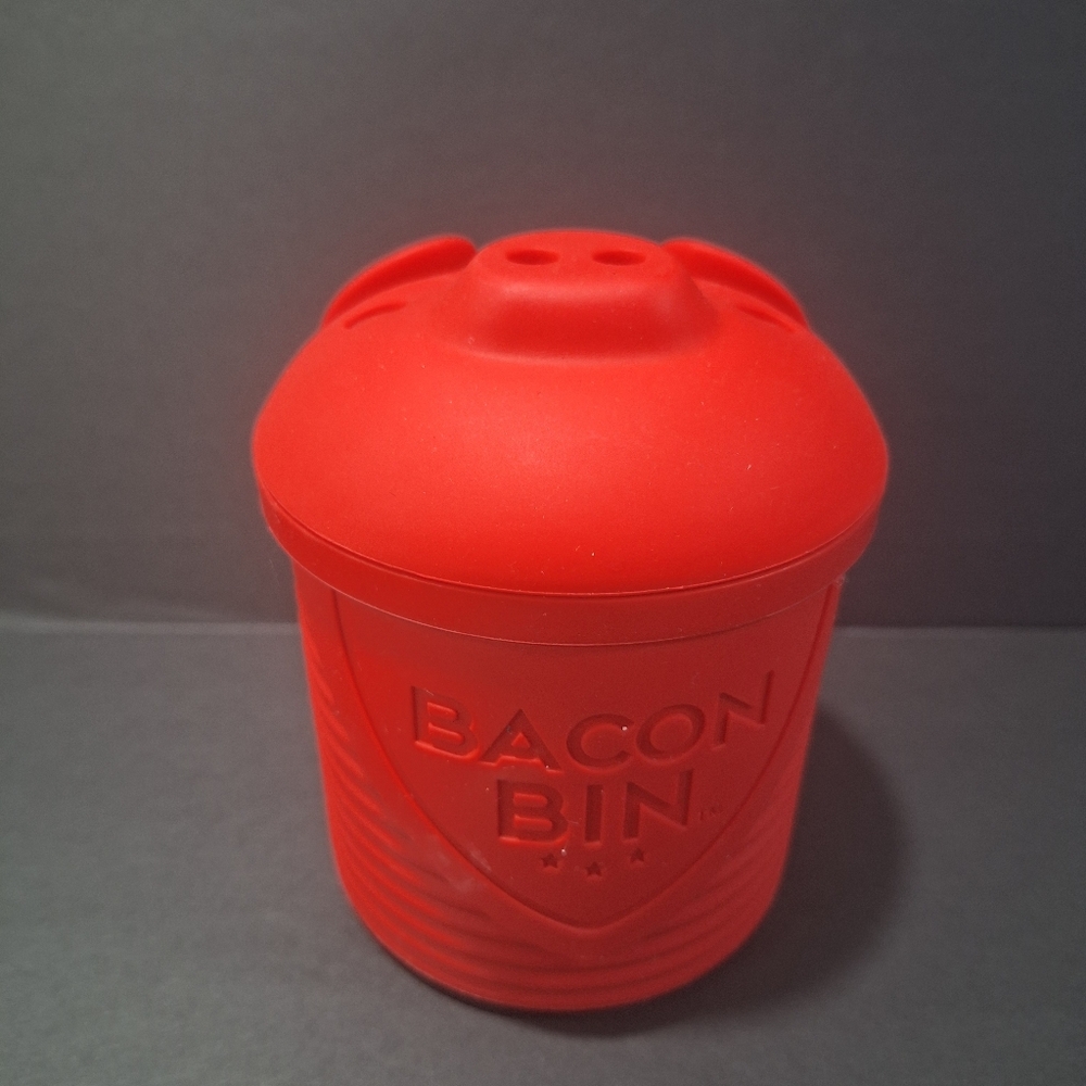 Red Bacon Bin Grease Container- Silicone
